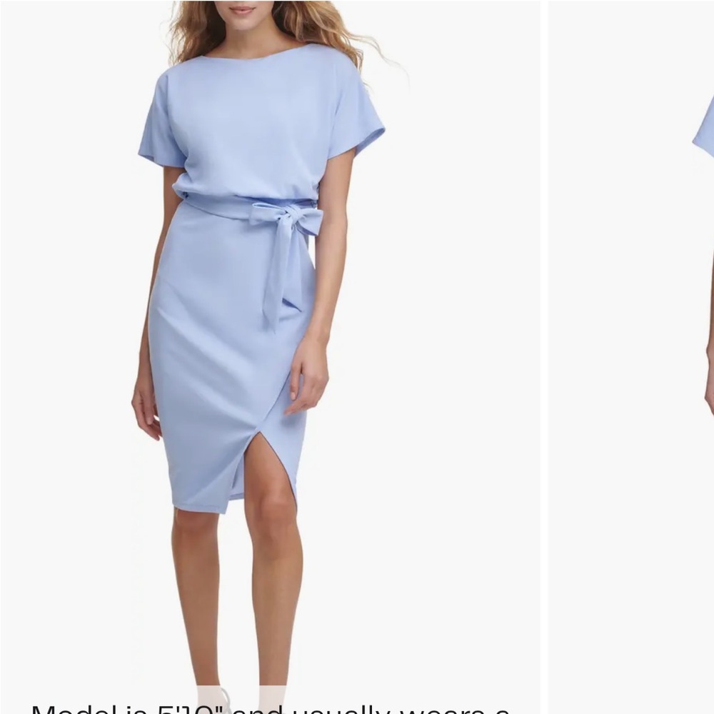Kensie. The front blouson dress.